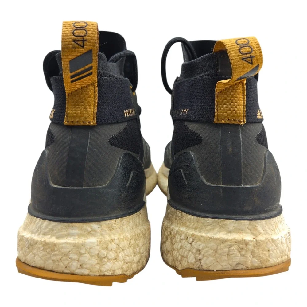 Adidas Terrex Free Hiker Men's 10 Black Gold Primeknit Boost Hiking Boots